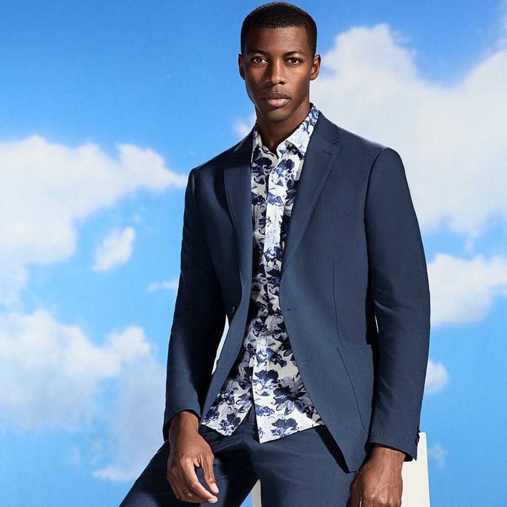 NWT - Perry Ellis Mens Floral Print Short Sleeve Woven Shirt sz XL